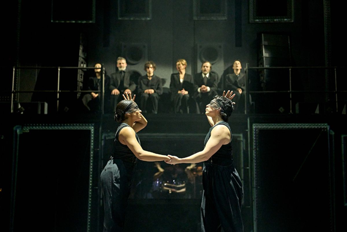 Romaya Weaver and James Cooney and the cast of  Hamlet Hail to the Thief at 