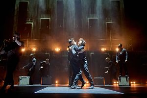 Brandon Grace, Samuel Blenkin and cast of Hamlet Hail to the Thief Photo