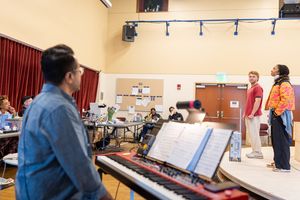 Members of the creative team with Sam Tutty and Christiani Pitts @ BroadwayWorld Members of the creative team with Sam Tutty and Christiani Pitts Photo