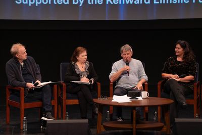 Karey Kirkpatrick, Winnie Holzman, and Stephen Schwartz with Roslyn Catracchia Photo