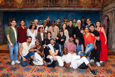 Camila Cabello, Andrew Garfield, Monica Barbaro, and the company  Photo