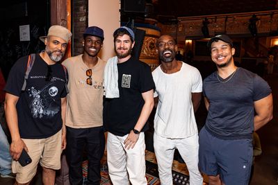 Jainardo Batista Sterling, Wesley Wray, Andrew Garfield, Mel Seme, and DaVon T. Moody Photo