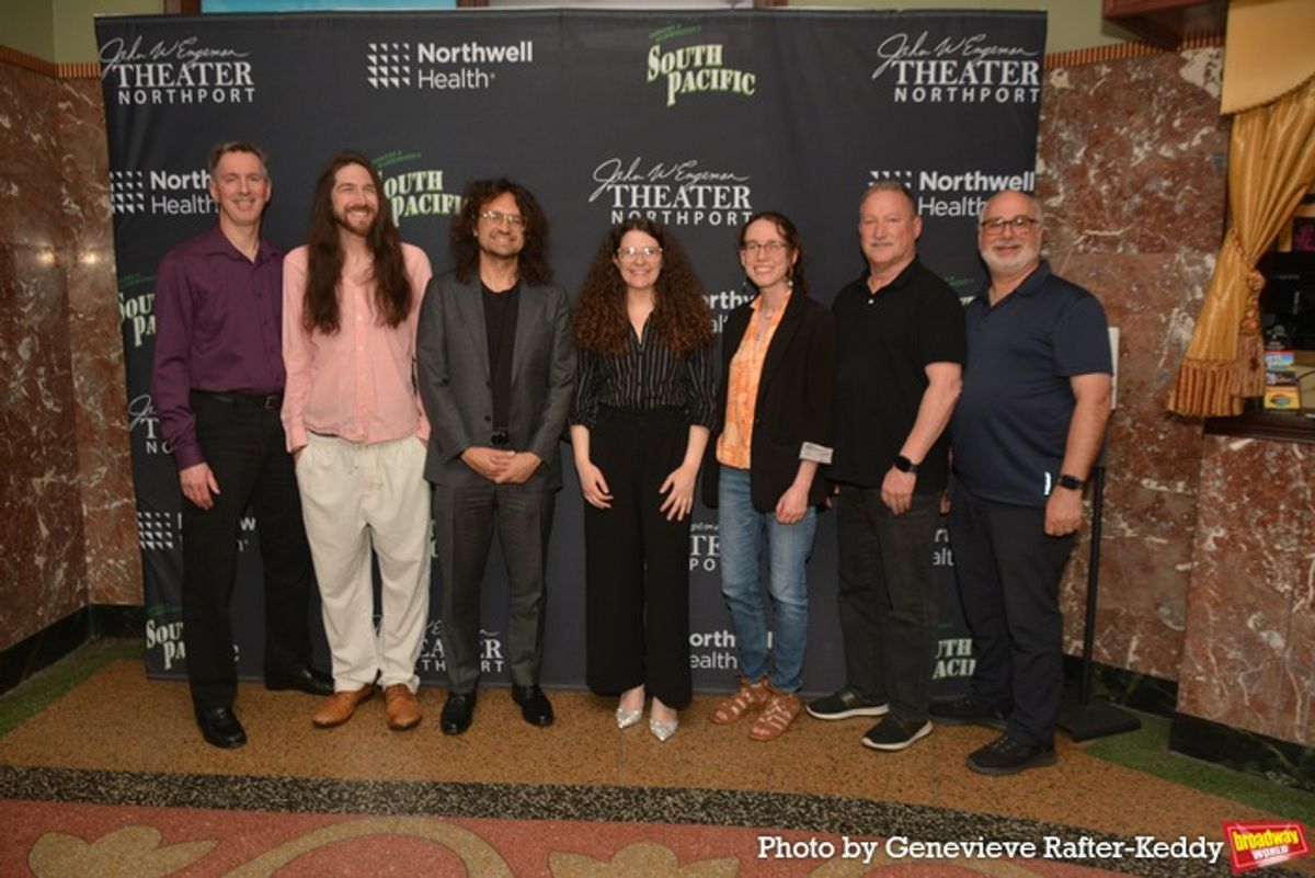 Music Director Alec Bart with tonights band that includes Brian Sweeney, Joel Levy, Bob Dalpiaz, Joe Boardman, Jon Dowd. Jim Waddell at 