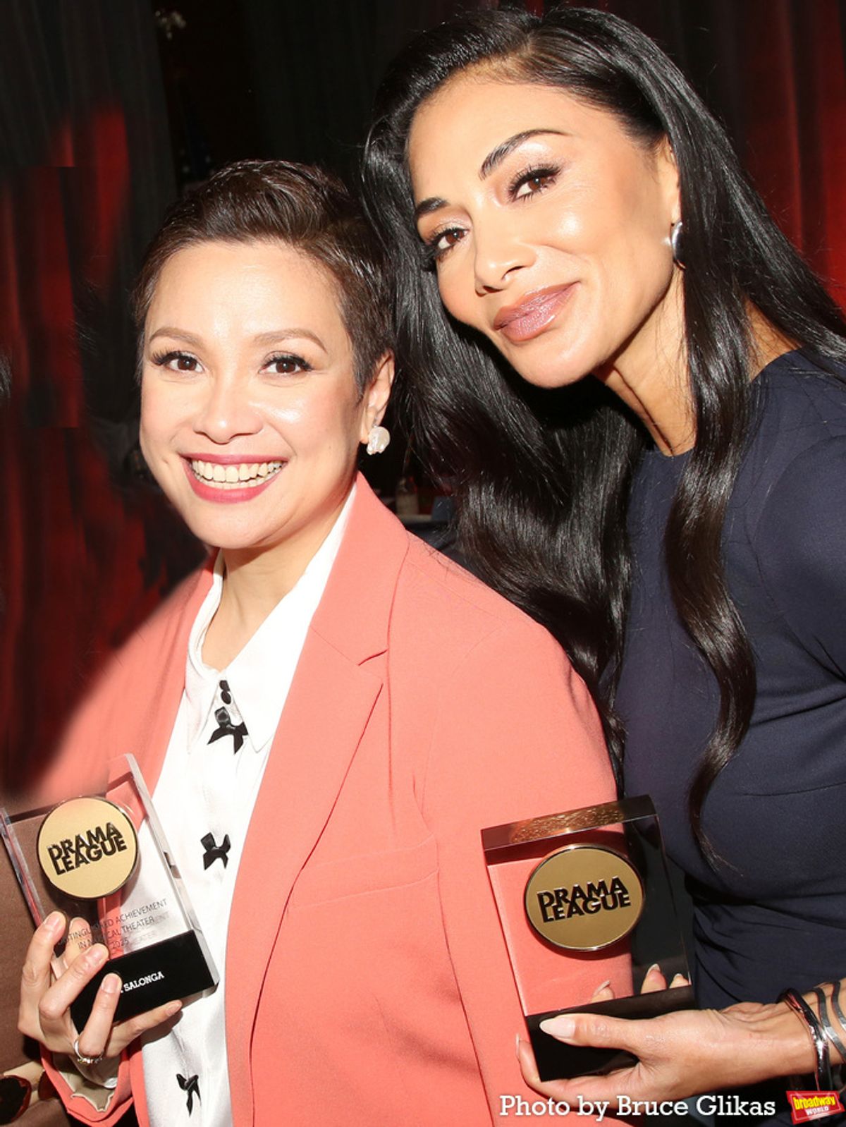 Honoree Lea Salonga and 2025 Distinguished Performance Winner Nicole Scherzinger at 