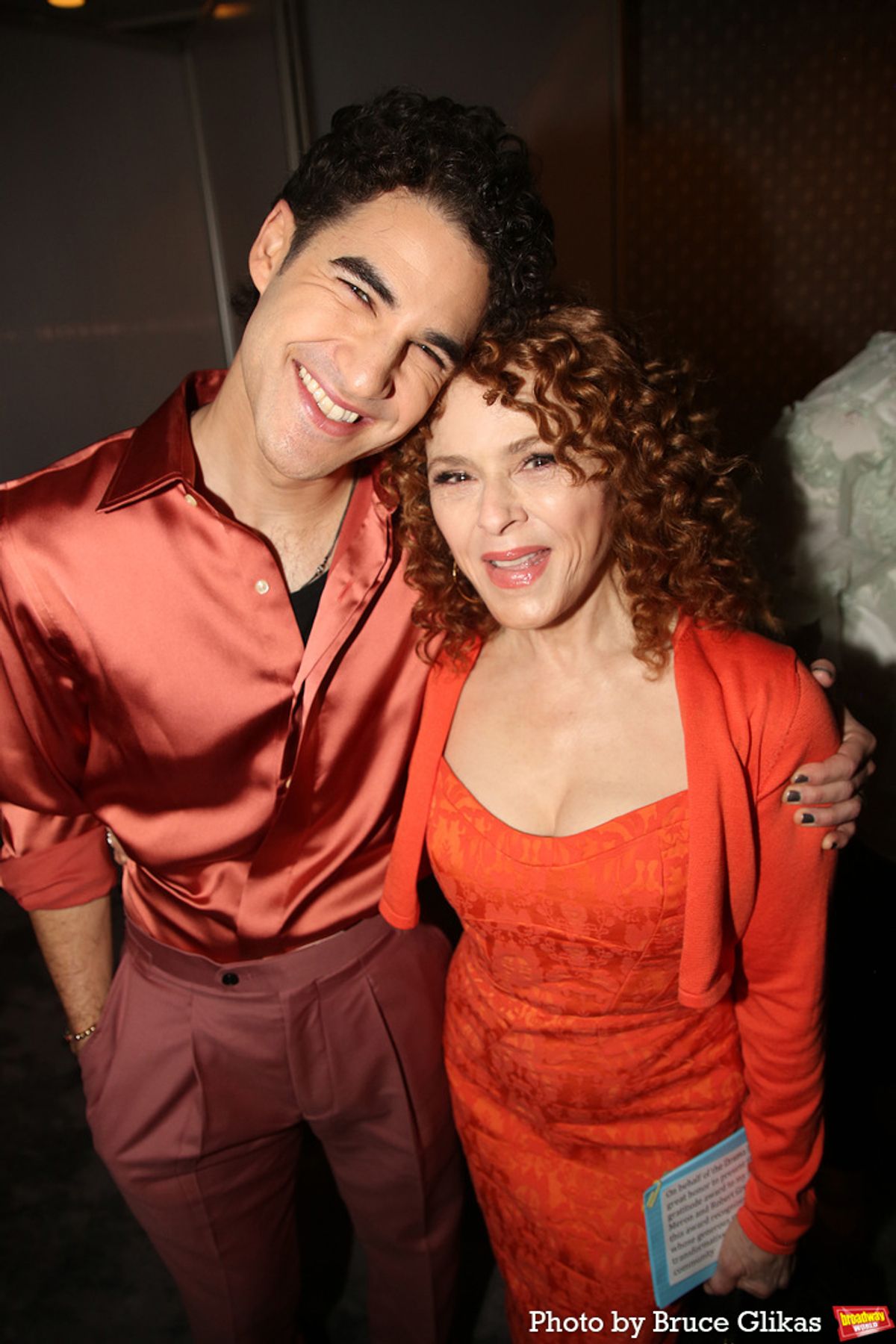 Darren Criss and Bernadette Peters) at 