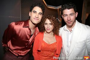 Darren Criss, Bernadette Peters and Nick Jonas  Photo