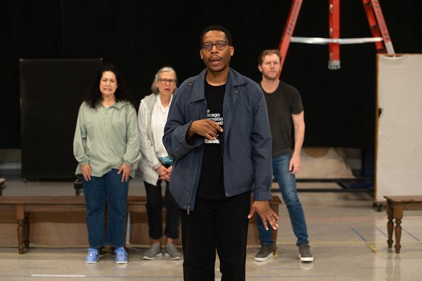 Namir Smallwood with (back, l to r) Sadieh Rifai, Amy Morton and Cliff Chamberlain  Photo