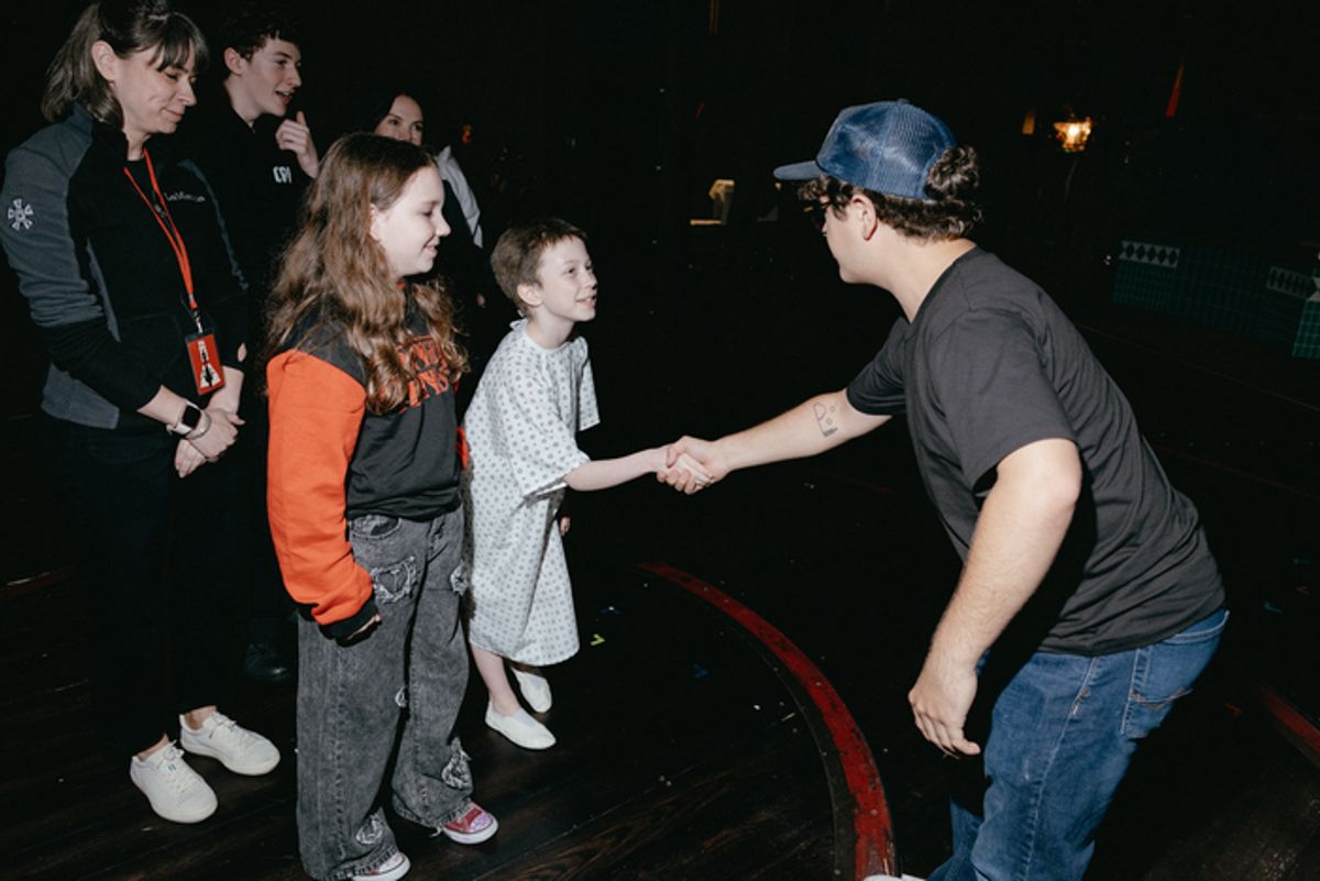 Gaten Matarazzo, Azalea Wolfe, and Poppy Lovell at 