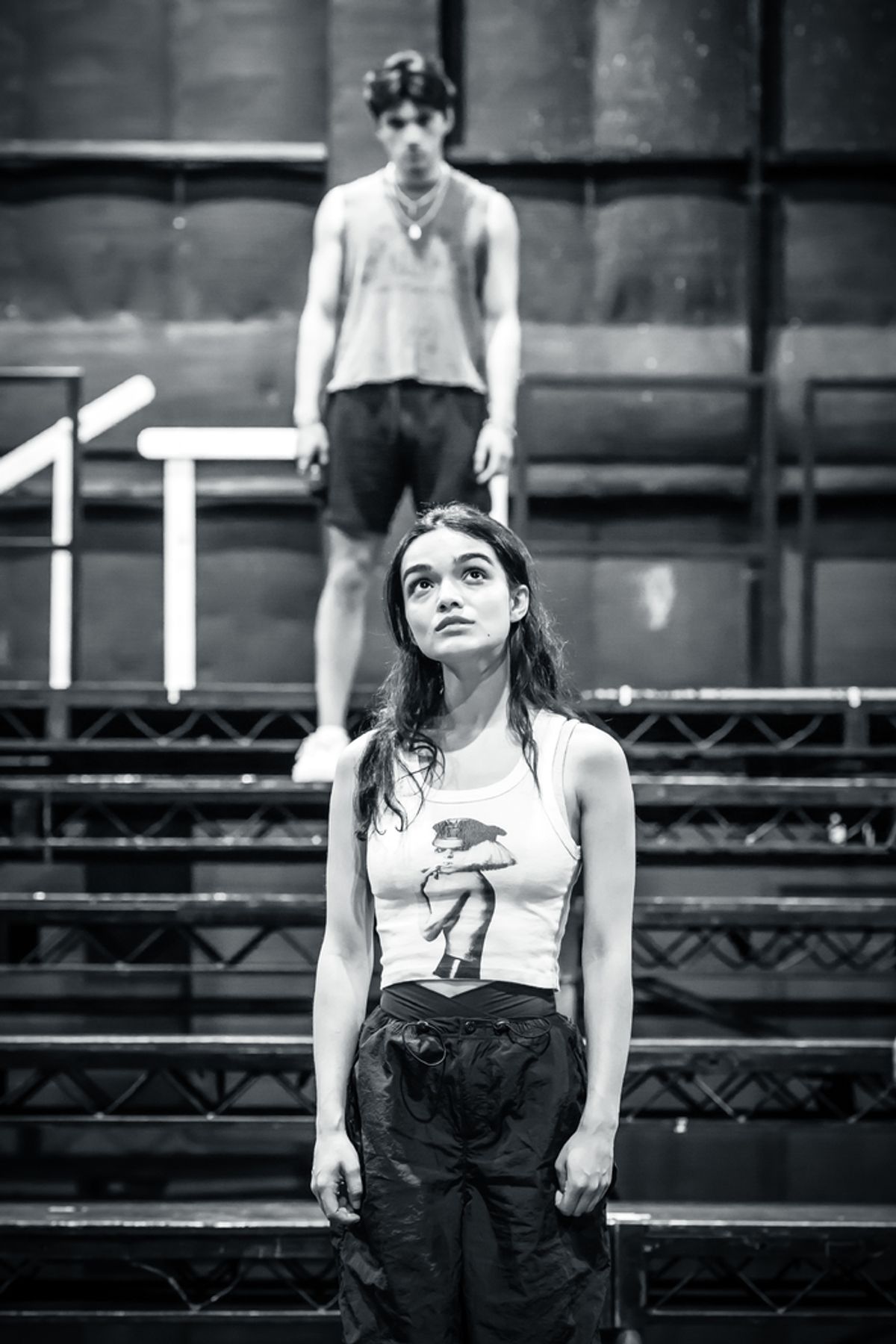 Diego Andres Rodriguez and Rachel Zegler at 