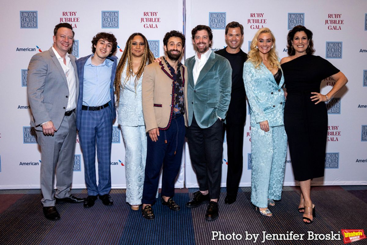 Tally Sessions, Anthony Rosenthal, Tracie Thoms, Brandon Uranowitz, Christian Borle, Andrew Rannells, Betsy Wolfe, Stephanie J. Block at 