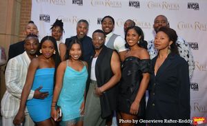 DeWitt Fleming, Jr. and Rickey Tripp with cast members of A Wonderful World: The Loui Photo