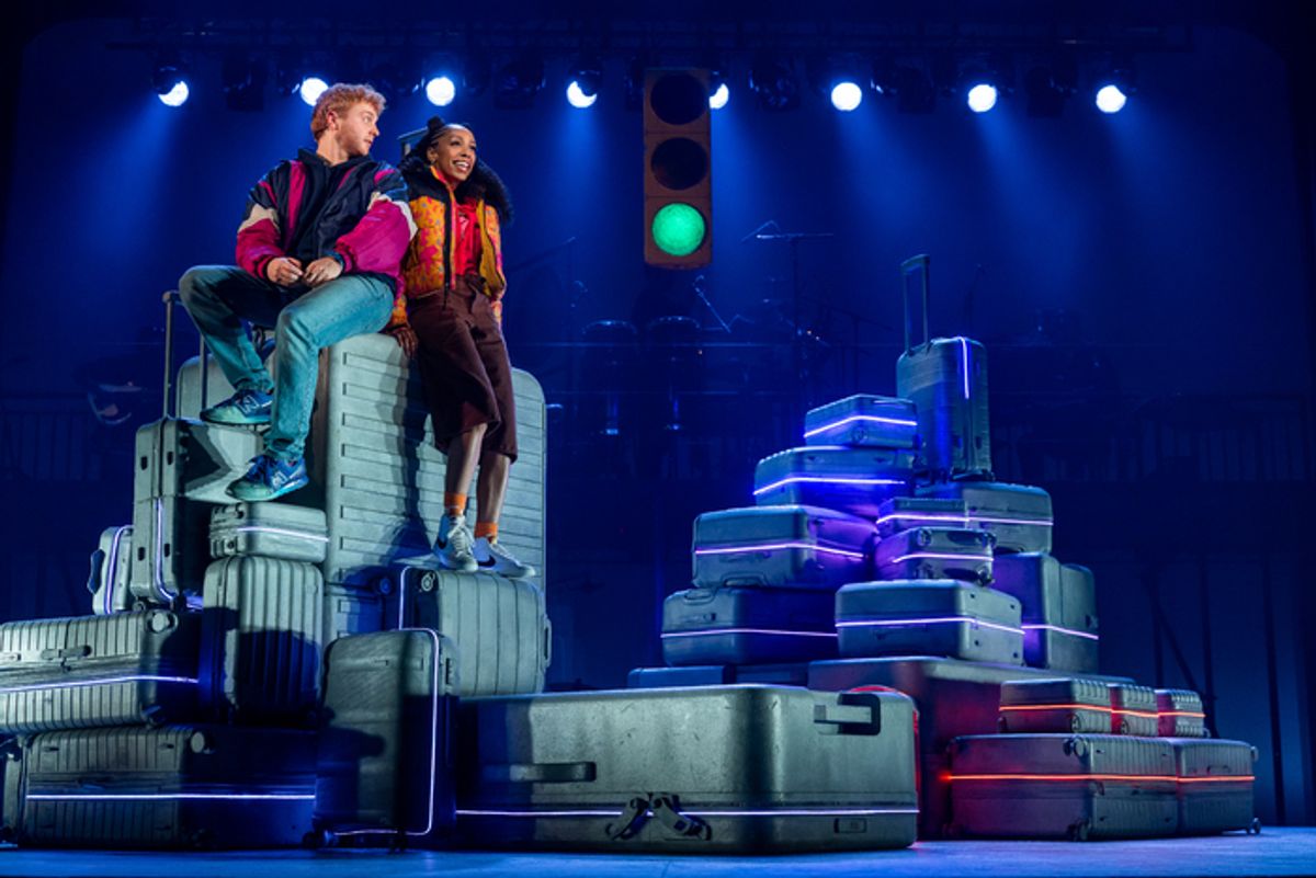 Sam Tutty (Dougal) and Christiani Pitts (Robin) in A.R.T.’s North American premiere of Two Strangers (Carry A Cake Across New York). Credit: Nile Scott Studios and Maggie. at 