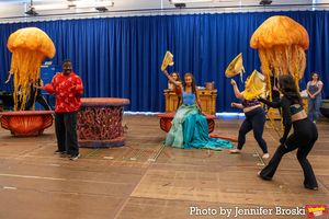 Kyle Taylor Parker, Hillary Fisher and the cast of THE LITTLE MERMAID Photo