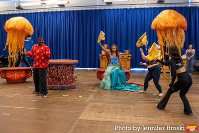 Kyle Taylor Parker, Hillary Fisher and the cast of THE LITTLE MERMAID Photo
