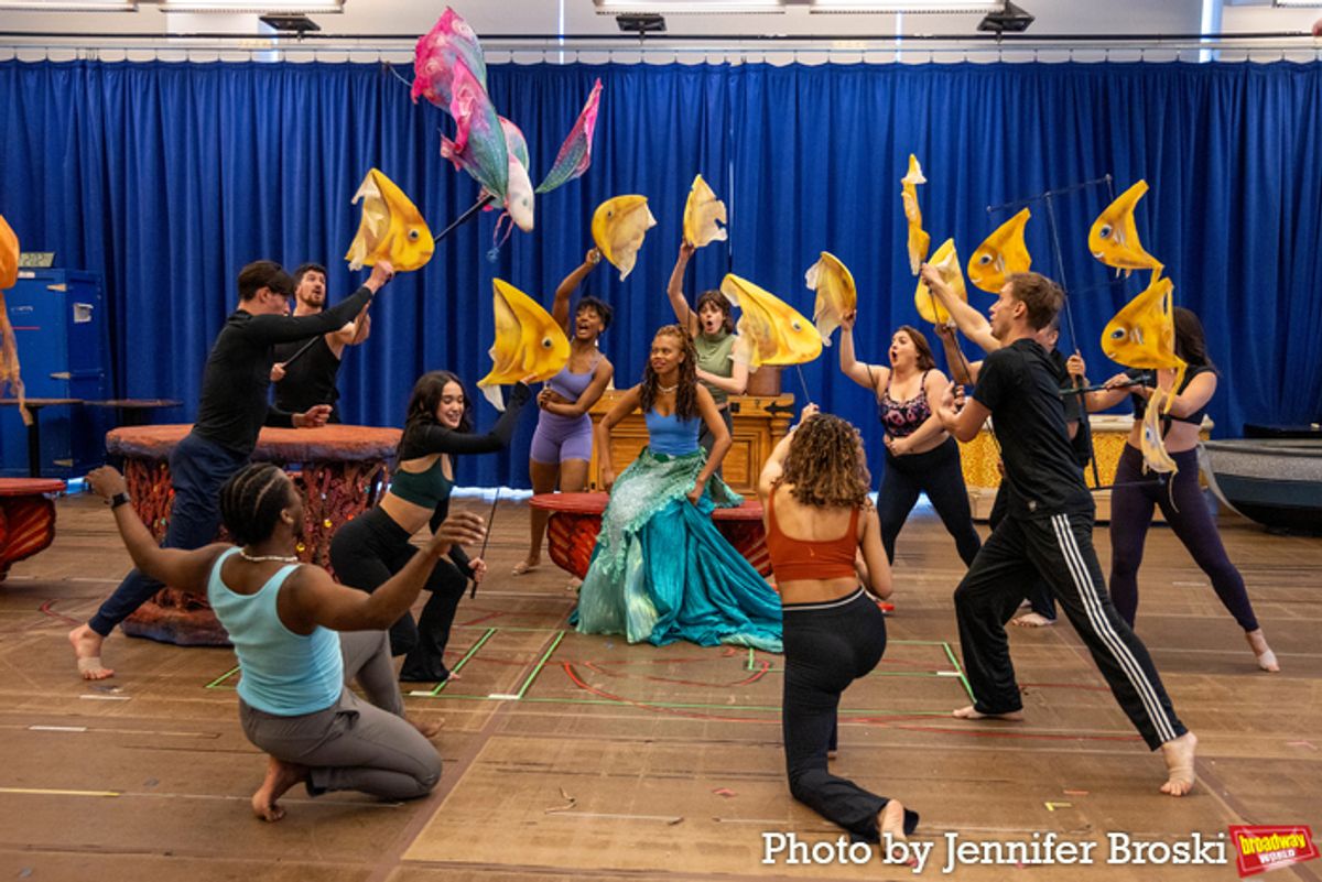 Hillary Fisher and the cast of THE LITTLE MERMAID at 