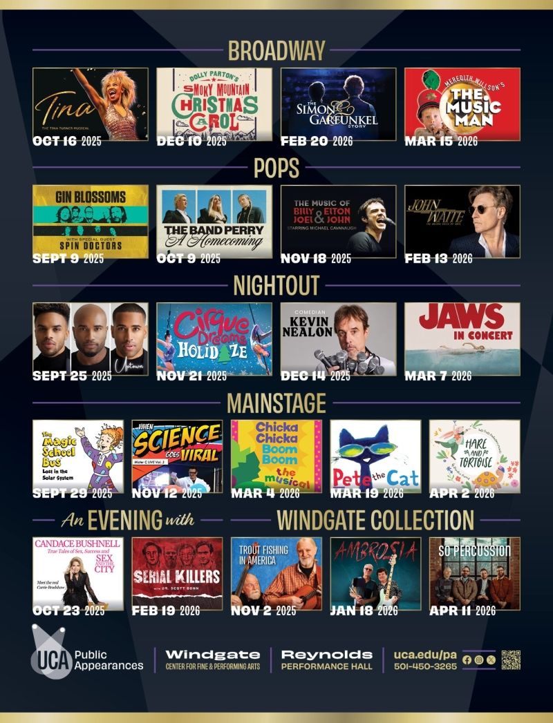 UCA PUBLIC APPEARANCES ANNOUNCES 2025-2026 SEASON at Reynolds Performance Hall  Image