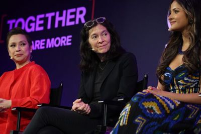 Lea Salonga, Diane Paulus, and Shoba Narayan Photo