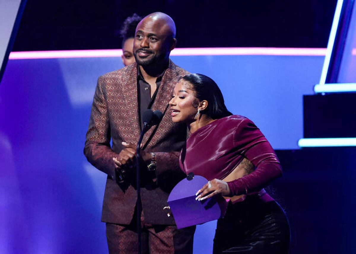 Wayne Brady, Jordan Chiles  at 