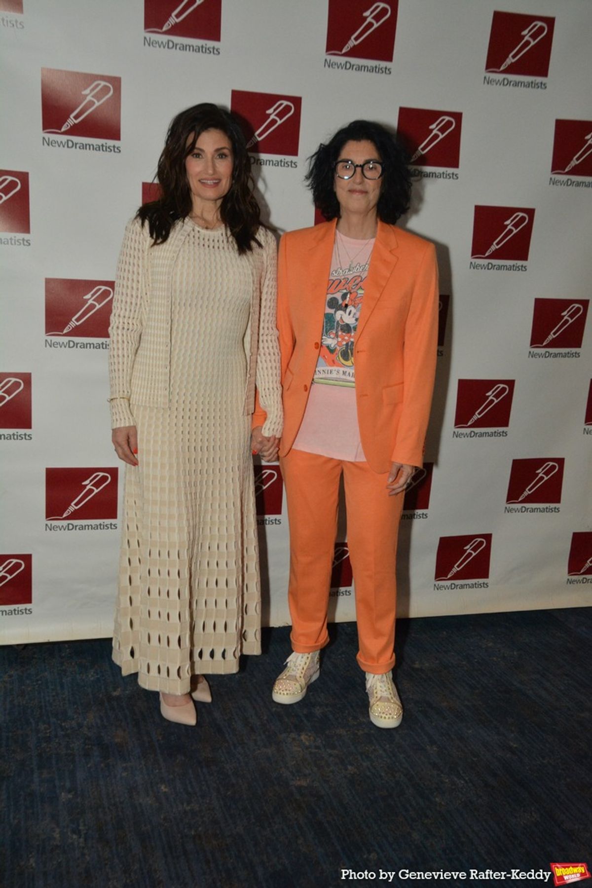 Idina Menzel and Tina Landau at 