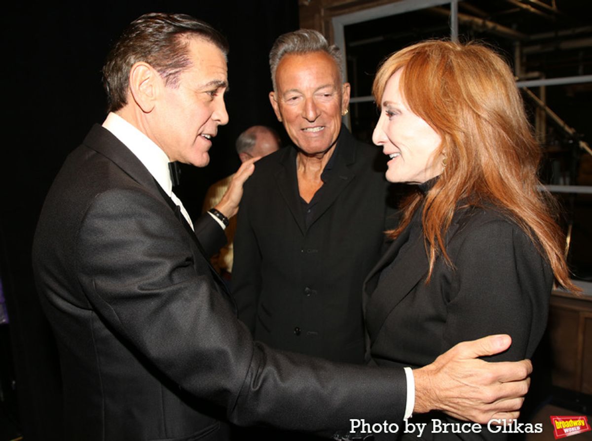 George Clooney, Bruce Springsteen and Patti Scialfa at 