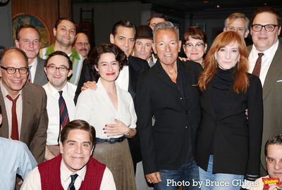 Bruce Springsteen and Patti Scialfa pose with George Clooney & the Company of "Goodni Photo