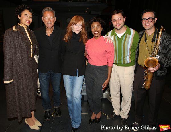 Georgis Heers, Bruce Springsteen, Patti Scialfa, Imani Rousselle and the band  Photo