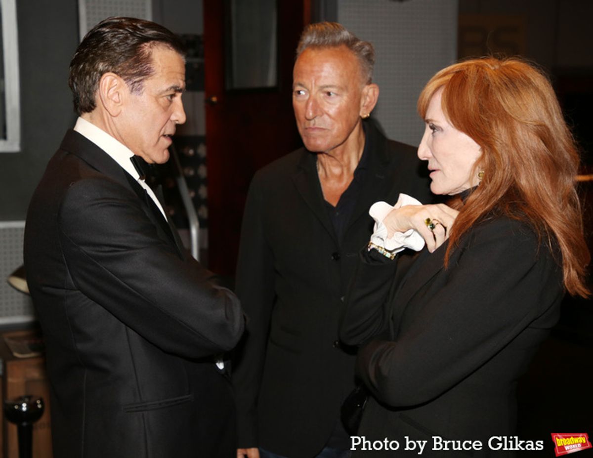 George Clooney, Bruce Springsteen and Patti Scialfa at 