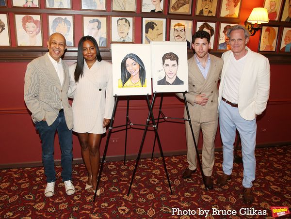 George C. Wolfe, Adrienne Warren, Nick Jonas and Michael Park Photo