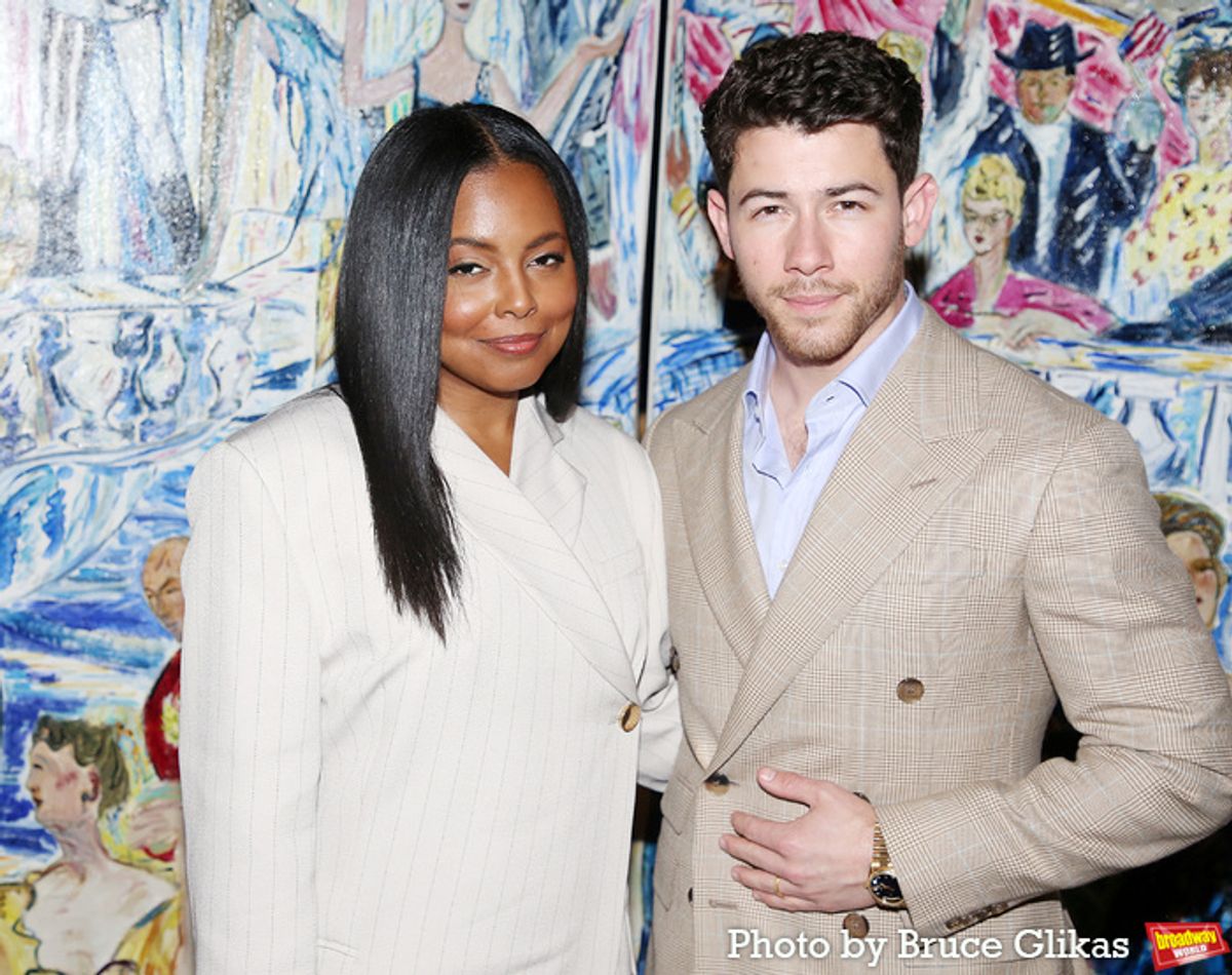 Adrienne Warren and Nick Jonas at 
