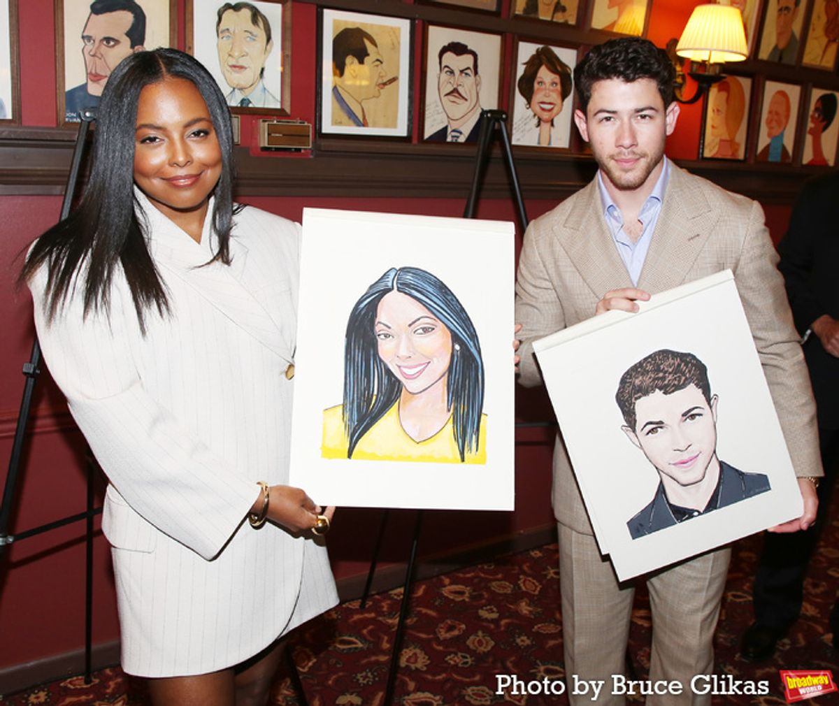 Adrienne Warren and Nick Jonas at 