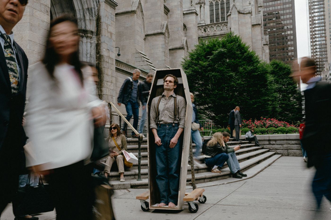 Photos: DEAD OUTLAW Star Andrew Durand Pops Up Around NYC  Image