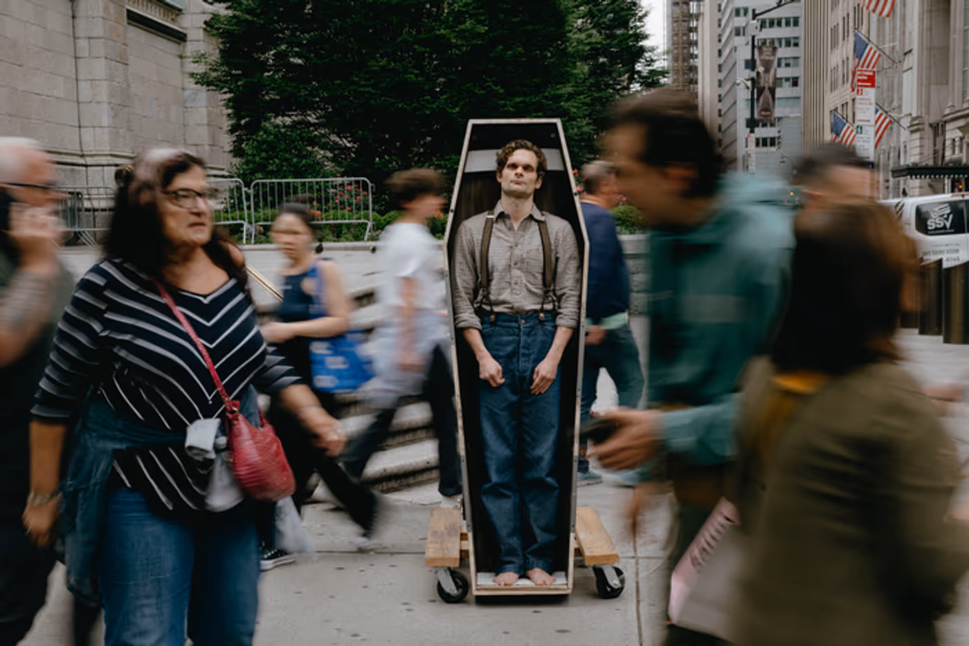 Photos: DEAD OUTLAW Star Andrew Durand Pops Up Around NYC  Image