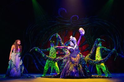 Hillary Fisher (Ariel), Nick Cortazzo (Jetsam), Haven Burton (Ursula), and Sean Patri Photo