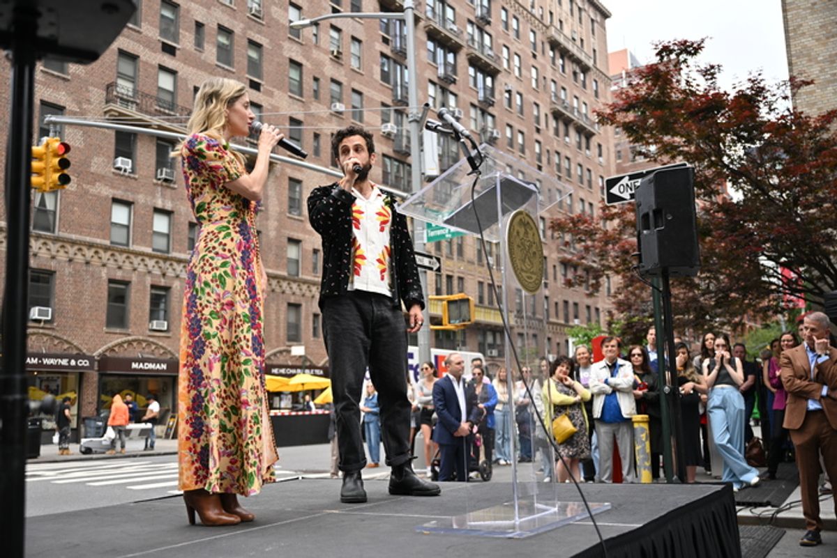 Caissie Levy and Brandon Uranowitz  at 