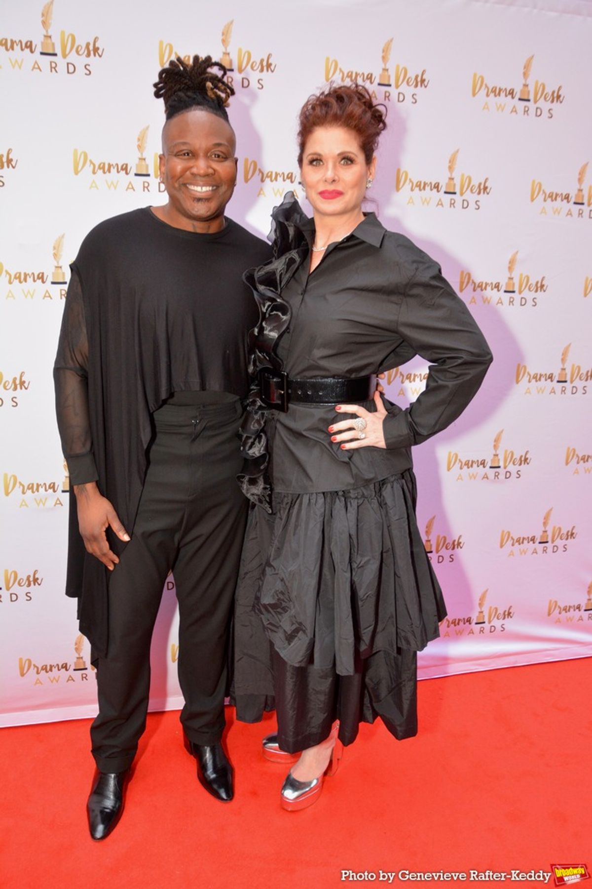 Titus Burgess and Debra Messing at 