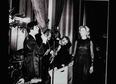 Lee Roy Reams sings to Lauren Bacall Photo