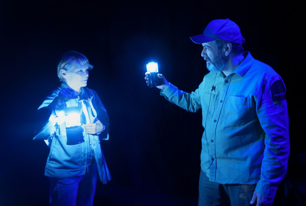 Ken Forman and Monique Vukovic in Joan Mathieu?s DIET COKE FOR THE DEAD. Photo by Bob Sacha. at 