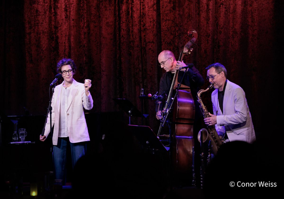 Stacey Kent, bassist Tom Hubbard and Jim Tomlinson on saxophone. Photo credit: Conor Weiss at 