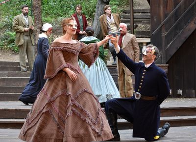Willow Geer, Aaron Hendry and Ensemble  Photo by Isabel Stallings Photo