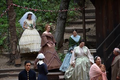 Audrey Forman, Kelvin Morales (foreground), Shoshanna Green (facing upstage), Willow  Photo