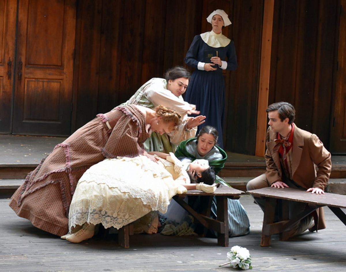 Willow Geer, Rebecca Oca-Nussbaum, Audrey Forman (on bench), Natalia Jofre, Shoshanna Green, Robert Solomon  Photo by Isabel Stallings at 