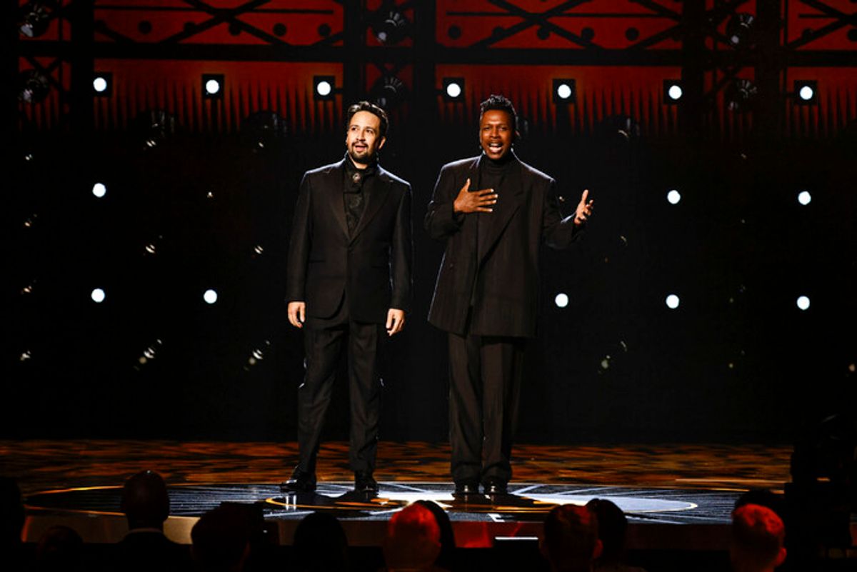 Lin-Manuel Miranda and Leslie Odom Jr.  at 