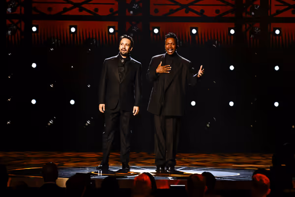 Lin-Manuel Miranda and Leslie Odom Jr.  Photo