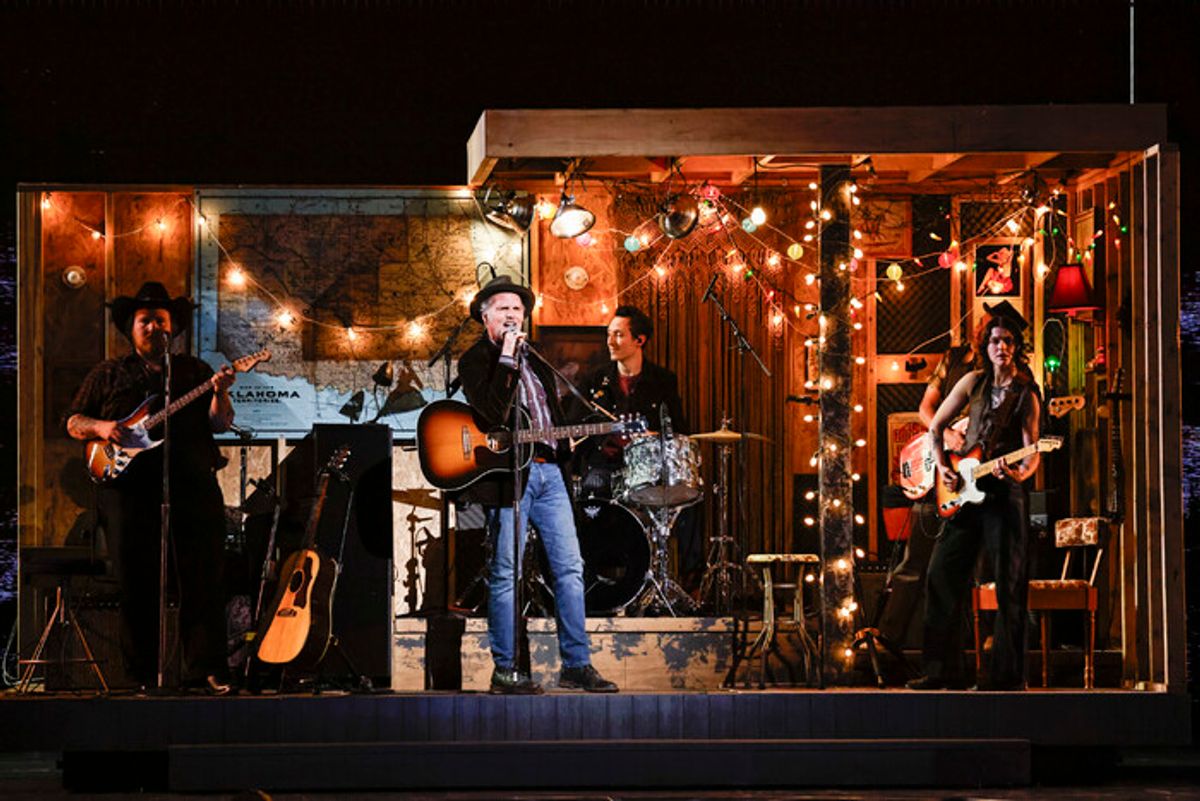 Andrew Durand and the cast of “Dead Outlaw”  at 