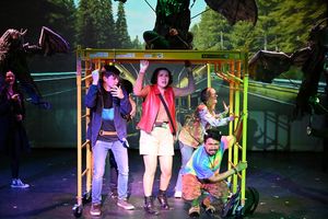 Jaxon Anderson (Percy), Yleana Dara (Annabeth), Trey Cardona (Grover) and company @ BroadwayWorld Jaxon Anderson (Percy), Yleana Dara (Annabeth), Trey Cardona (Grover) and company Photo