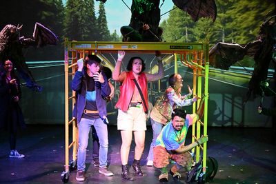 Jaxon Anderson (Percy), Yleana Dara (Annabeth), Trey Cardona (Grover) and company Photo