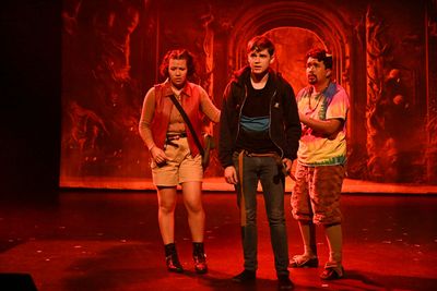 Yleana Dara (Annabeth), Jaxon Anderson (Percy), Trey Cardona (Grover)  Photo