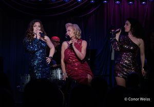 Pamela Morgan and backup singers Michelle Moughan and Izze Stein. Photo credit: Conor Photo