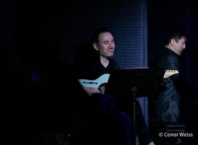 Mike Rosengarten on guitar. Photo credit: Conor Weiss Photo