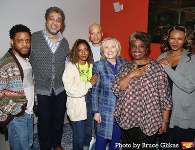 Jon Michael Hill, Harry Lennix, Kara Young, Glenn Davis, Hillary Clinton, LaTanya Ric Photo